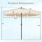 Costway 9 FT Patio Umbrella 2-Tier Market Table Umbrella with Sun-Protective Canopy Beige/Navy/Gray/Brown/Turquoise